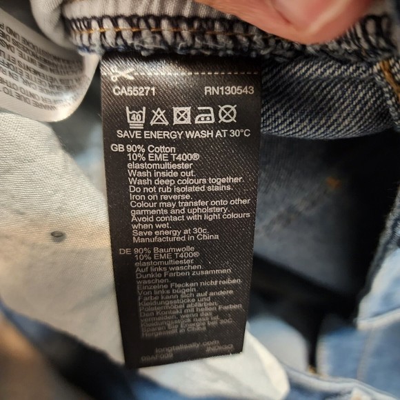 Long Tail Sally Tall Long Wide Leg High Rise Buttonfly Jeans Size 16 - Picture 7 of 7